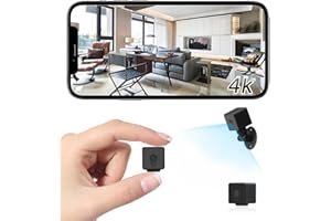 RXIMA 4K WiFi Mini Security Camera Wireless Indoor Home HD Small Outdoor Cameras Nanny Cam Portable Cams for House Pet Dogs Baby Office, Motion Detection Night Vision, Baby Monitor, App Control & SD Storage