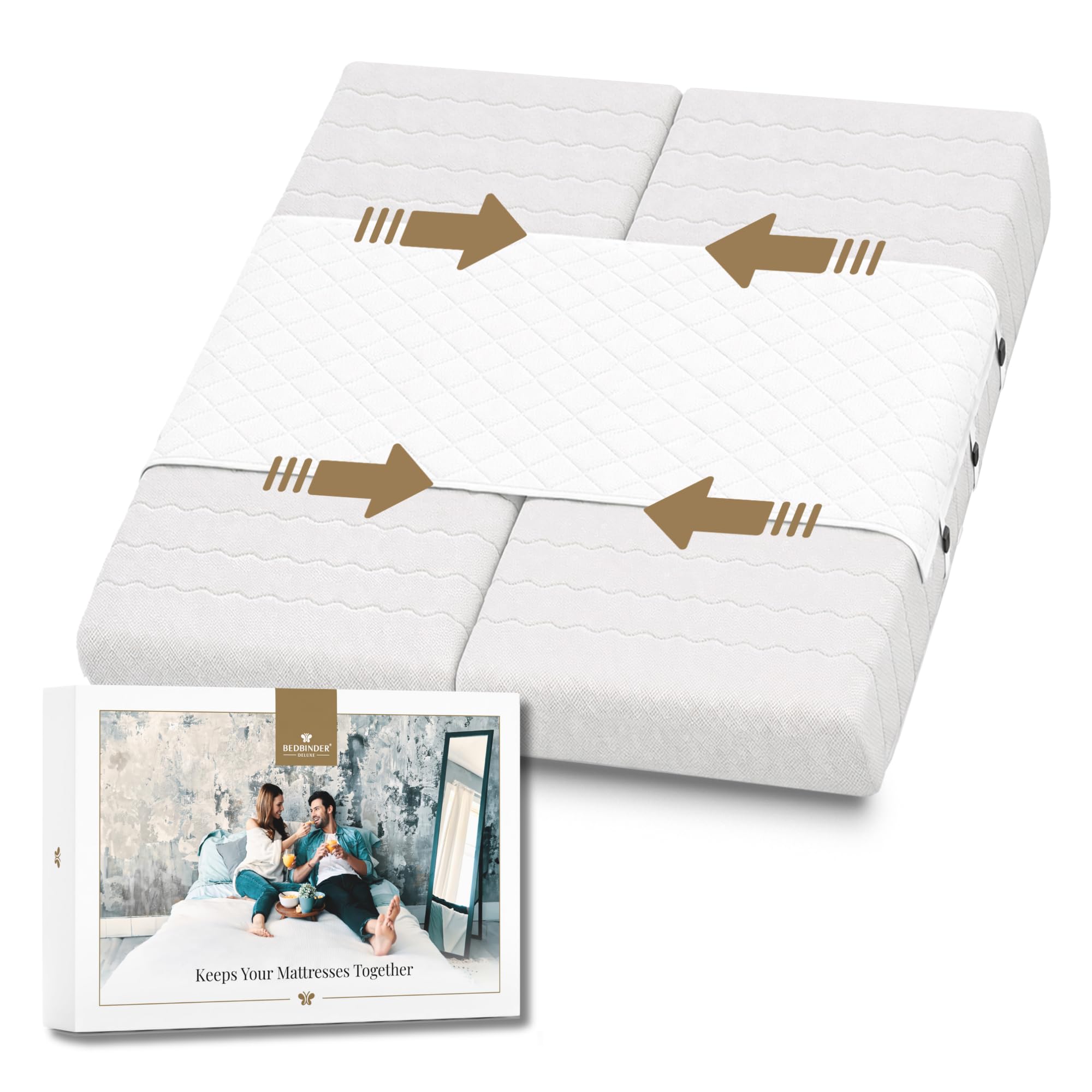 Photo 1 of Split King Gap Filler for Adjustable Bed – Mattress Slide Stopper | Prevent Sliding with Anti-Slip Bed Bridge Connector | Keep Mattress from Sliding – Twin XL Gap Solution | Bedbinder DeLuxe®