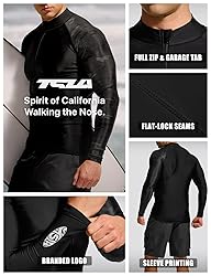 TSLA Men's Long Sleeve Zip Rash