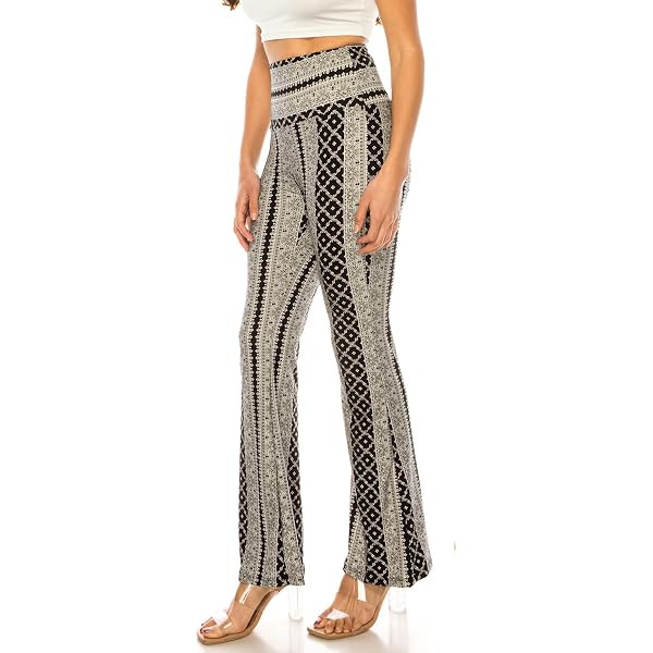Women's High Waist Flare Yoga Pants – Soft Stretch Bell Bottoms, Hippie Style, XL