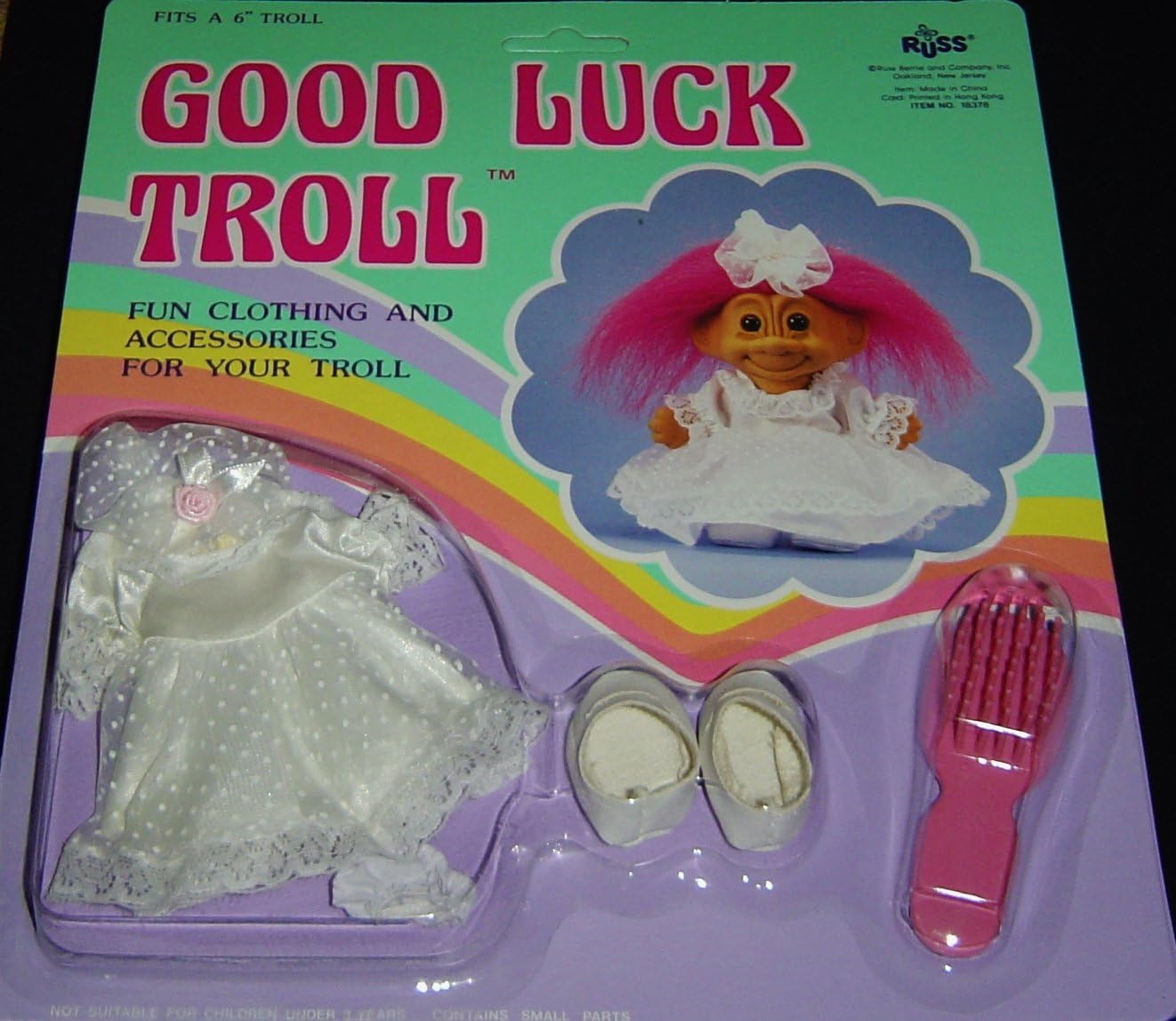 Good Luck Troll Clothing Accessory Set - WEDDING DRESS - BRIDE - New