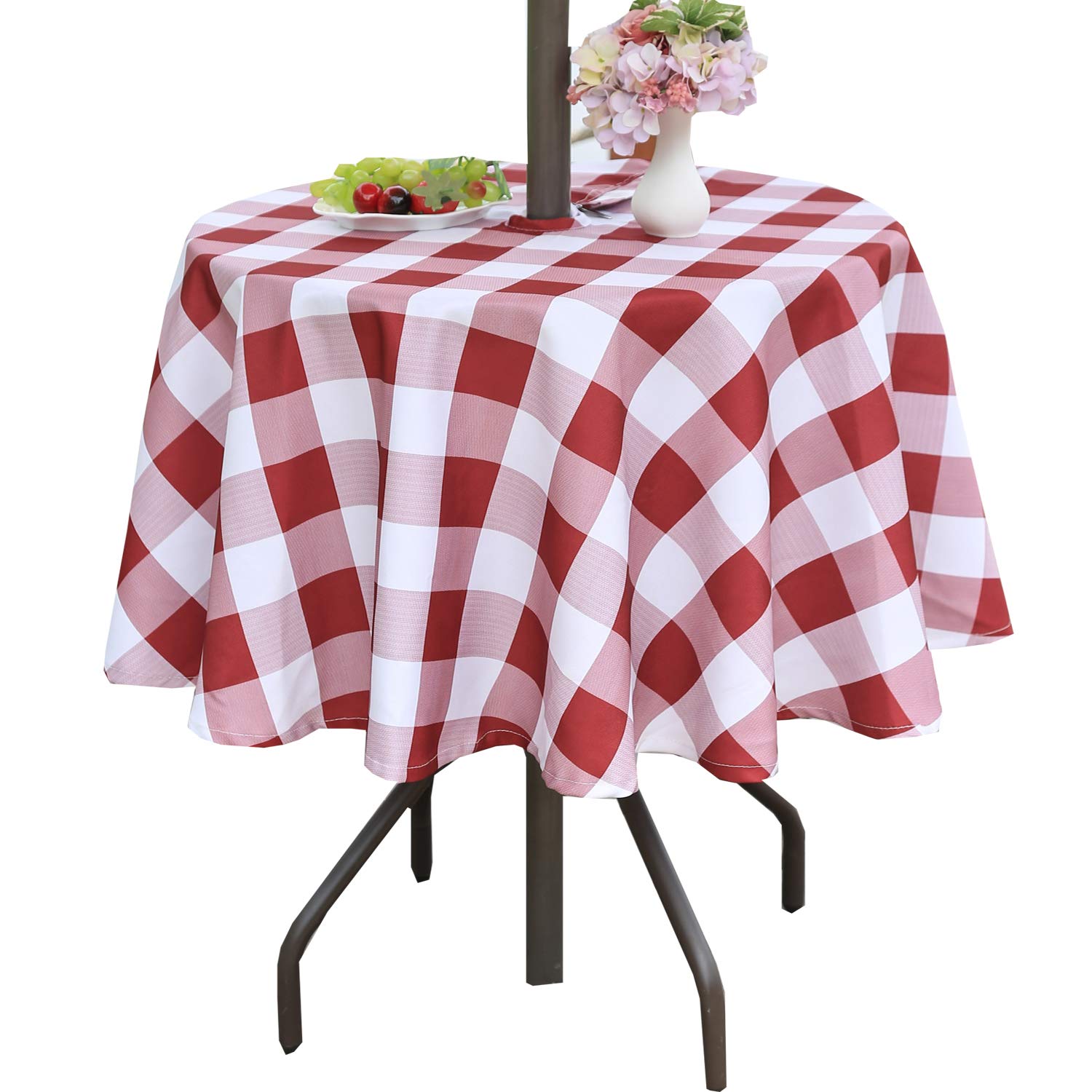 Best round umbrella vinal table cloth with hole