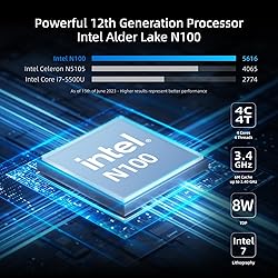 MeLE Mini PC Quieter 4C - 12th Gen N100, Fanless