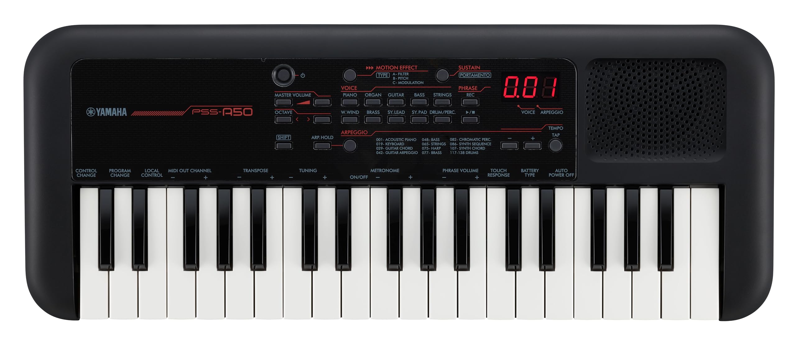 Yamaha PSS-A50 Keyboard, schwarz – Transportables mit großartigem Sound und tollen Effekten – Leichtes mit USB-MIDI Verbindung -Kopfhöreranschluss