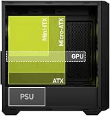 MSI MAG FORGE 330R AIRFLOW Mid Tower Case Black 3x120 Front 3x120 Top view 4