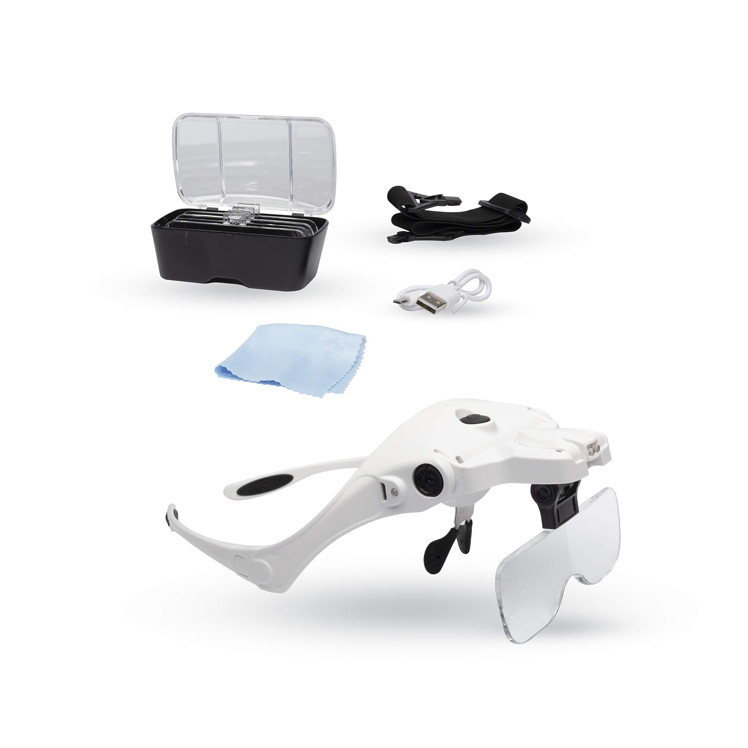 Lightcraft LED Magnifier Spectacles & Headband, LC1780USB