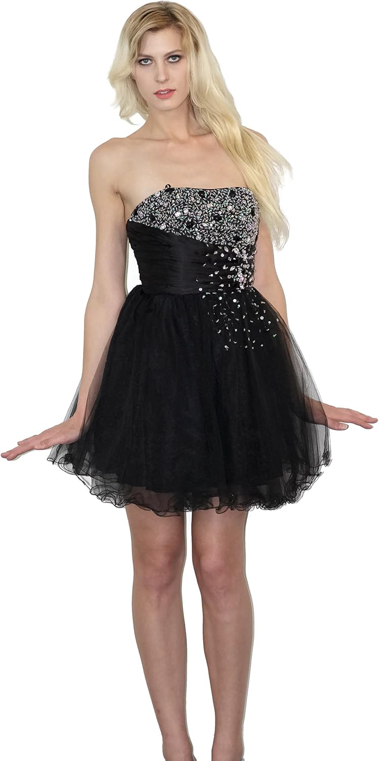 black sweetheart neckline dress