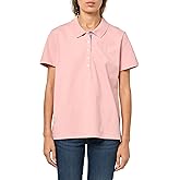 Nautica Women's Short Sleeve 5 Button Polo Bridal Rose, Medium