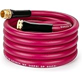 WELLUCK Garden Hose 5/8 in x 25 FT, Heavy Duty Durable Anti Kink Flexible Garden Water Hose for Drinking Water Safe BPA Free, All-weather Lightweight Water Hose for Garden RV Camper Marine