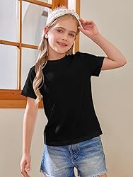 Girls Short Sleeve T Shirts Kids Summer Tops