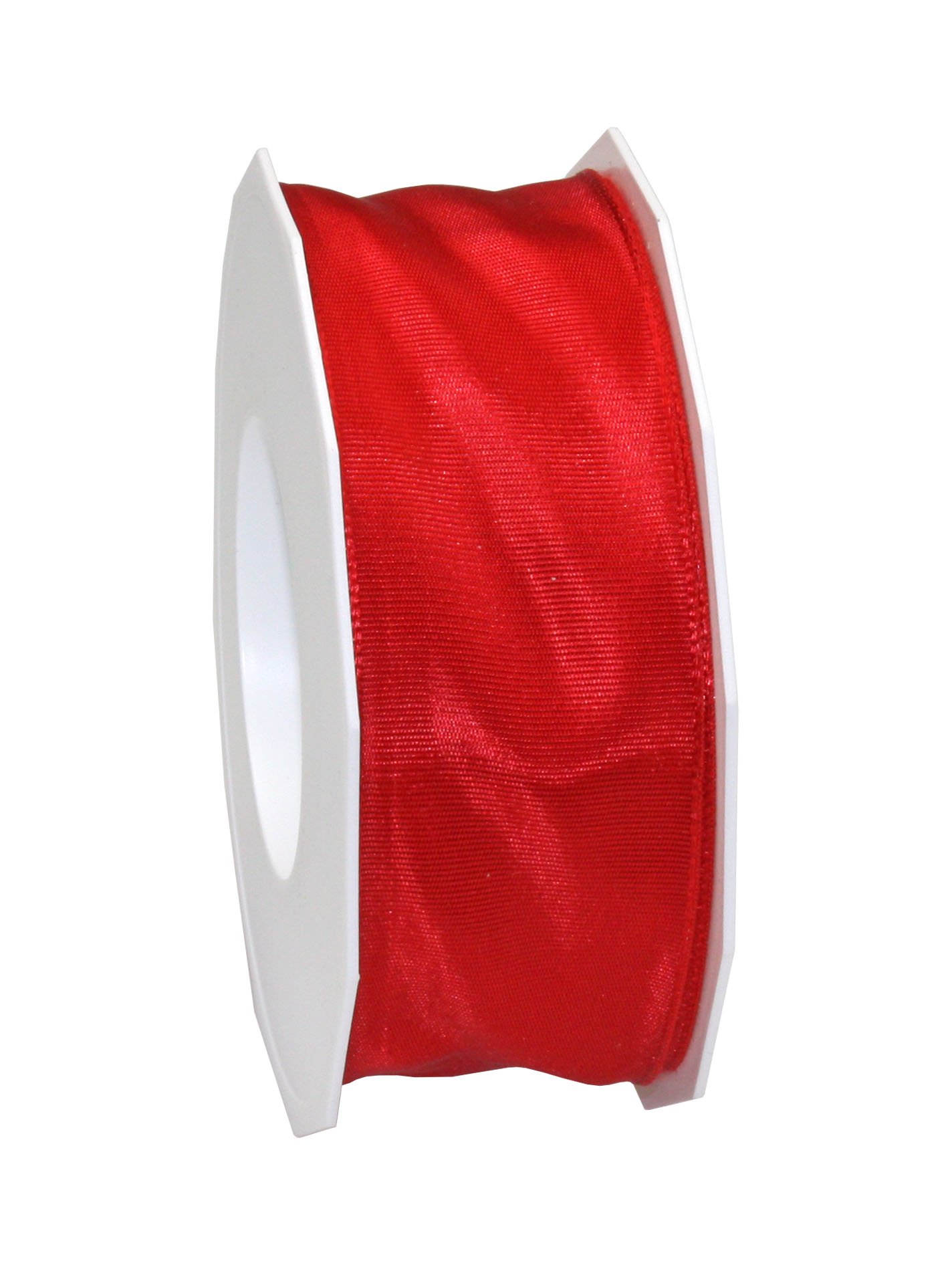 PRÄSENT - Lyon Wired Taffeta Ribbon Red 40 mm width, 25 m length