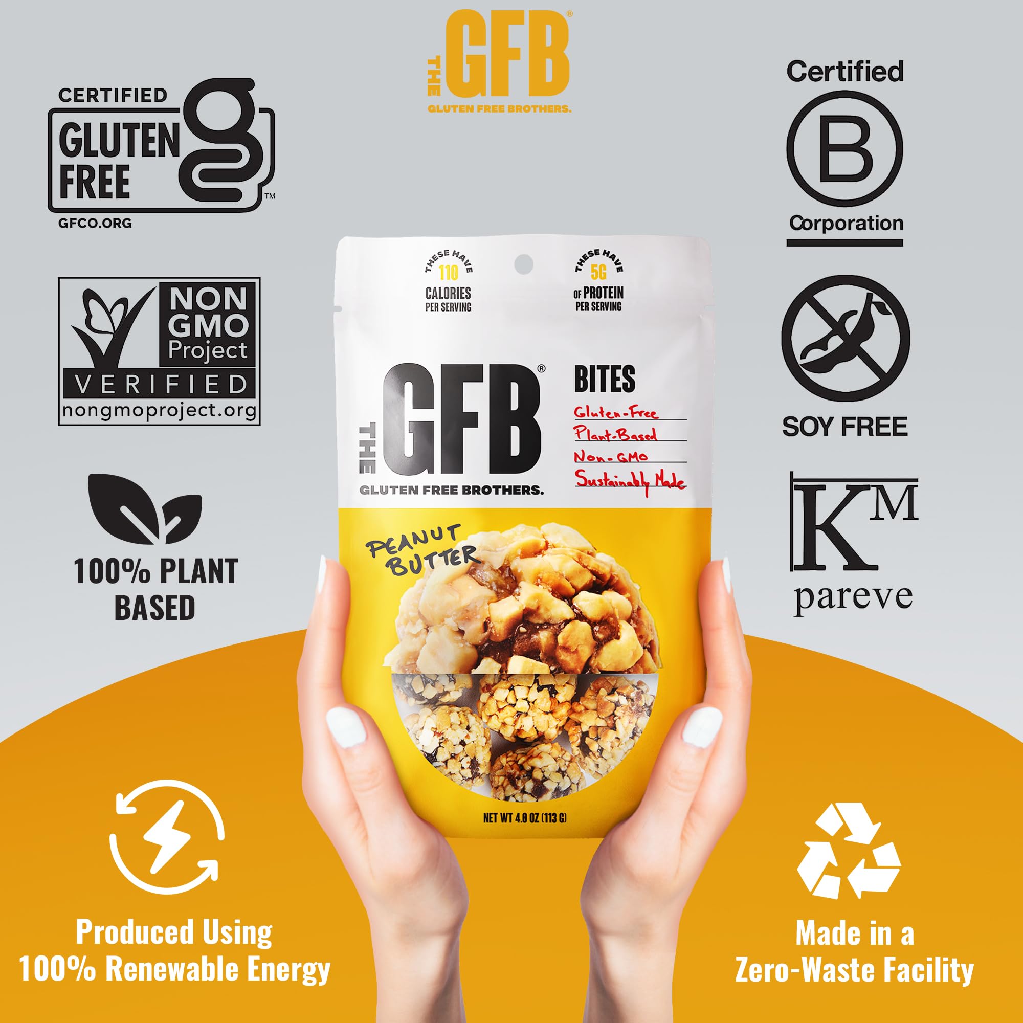 The GFB Variety Pack Protein Bites - Gluten Free, Plant Based, Non GMO, Sustainably Made – Ridiculously Tasty, Healthy, Vegan, Protein Energy Balls, 4 oz (6 Count)