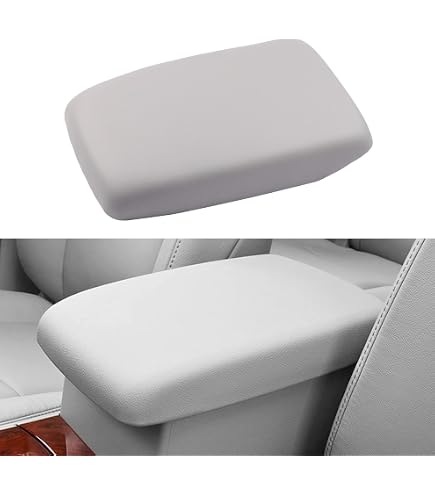 Toyota Highlander Armrest Dasbecan Center Console Armrest Lid For 2008-2013 Toyota Highlander - Beige Microfiber Replacement Microfiber Leather Armrest