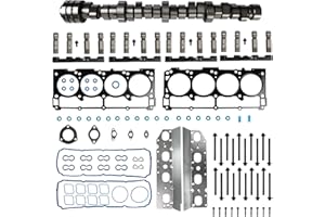 GPQ 53022263AF MDS Lifter Camshaft 5.7 Hemi Cam Lifters Head Gasket Kit w/Bolts compatible with Dodge Challenger Durango Chrysler 300 Jeep Commander Grand Cherokee 2009-2015 5.7L V8 53022372AA