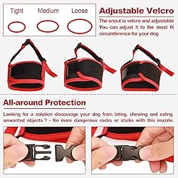 Dog Muzzle, Soft Nylon Muzzle for Small Medium