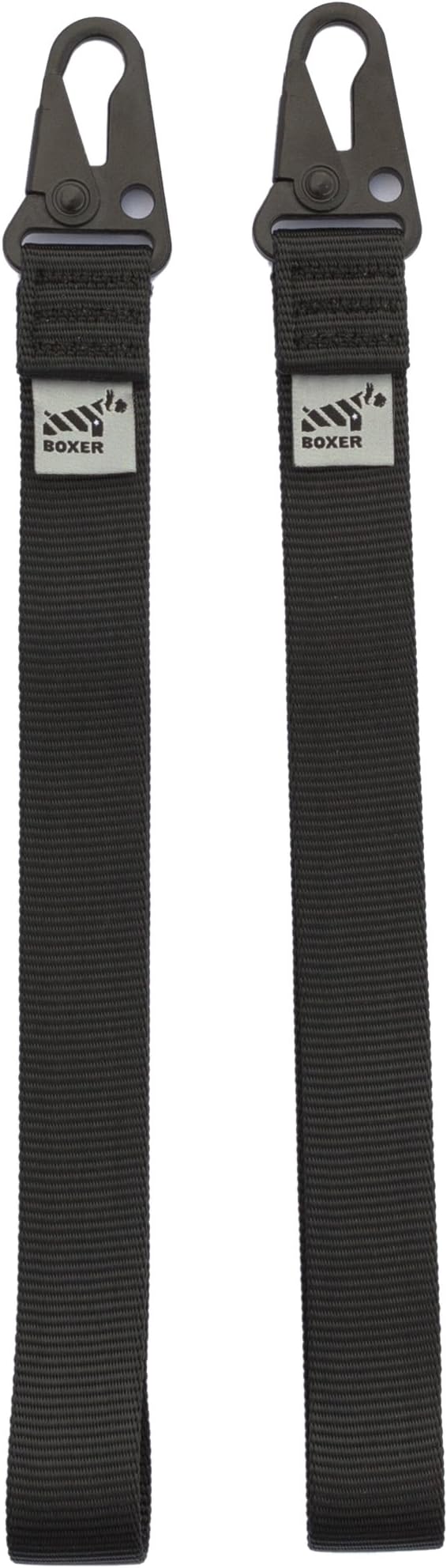 Key Whip Lanyard Keychain (2 Pack) (Black) Made in USA