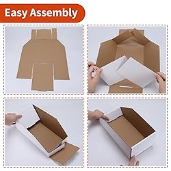 ZBEIVAN Cardboard Storage Bins Boxes 35 Packs