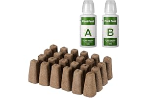 Yoocaa Seed Pods Kit for Hydroponics Growing System, 24pcs Grow Sponges with A&B Solid Nutrient Plant Foods, Seed Starter Pods Replacement Root Growth Sponges Compatible with Idoo,QYO, LYKO (Square)