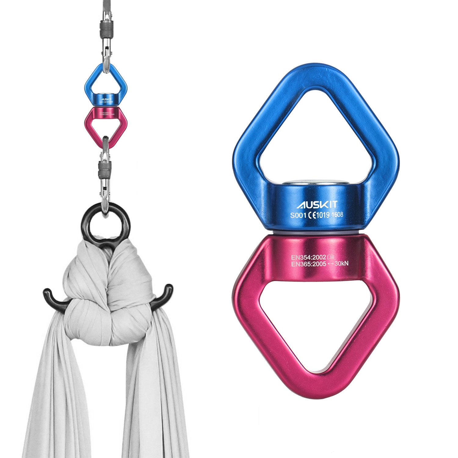 AusKit Swing Swivel, 30 KN Safest Rotational Device Hanging Accessory