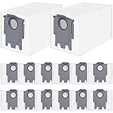 14 Pack Dust Bags Replacement for Roborock QV 35A/Qrevo S5V/QV35S/Saros 10/10R/Z70/Qrevo/Q Revo/S/Qrevo Pro/Plus/MaxV/Master/Curv/Edge/S5X/Qrevo Edge S5A/S8 MaxV/S8 Max Ultra Robot Vacuum Cleaner