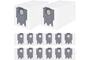 BLUEARKS 14 Pack Dust Bags Replacement for Roborock QV 35A/Qrevo S5V/QV35S/Saros 10/10R/Z70/Qrevo/Q Revo/S/Qrevo Pro/Plus/MaxV/Master/Curv/Edge/S5X/Qrevo Edge S5A/S8 MaxV/S8 Max Ultra Robot Vacuum Cleaner