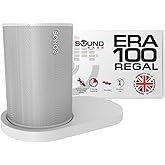 Sound Bass ERA100 Shelf Wall Mount, White, Single (1pc) Compatible with Sonos ERA 100 Speaker, Bracket, Cord Management, Mounting Hardware