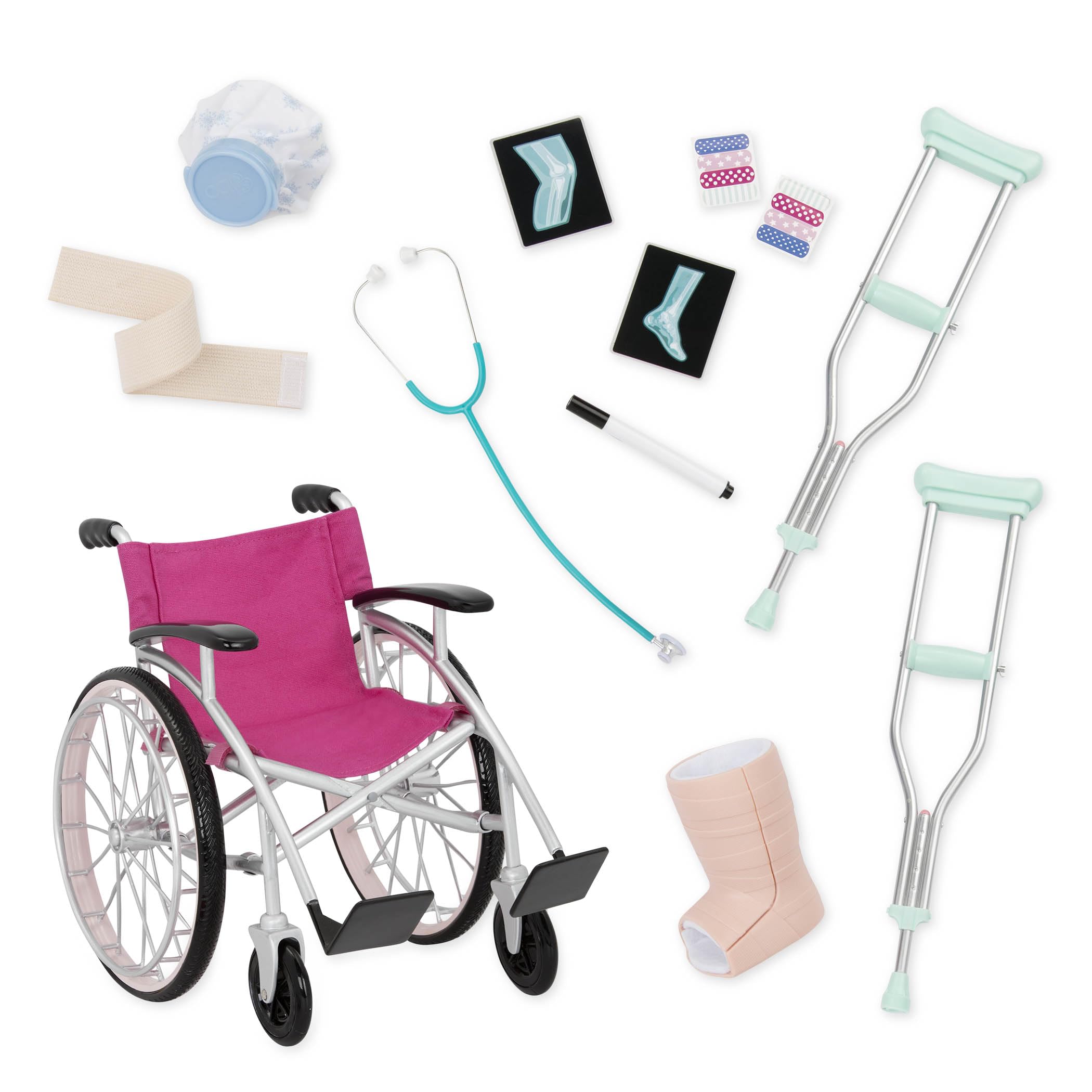 Our Generation Doll Playset - Heals On Wheels - Wheelchair Accessory Set for 46cm Doll - for Ages 3, 4 and up โ image 1