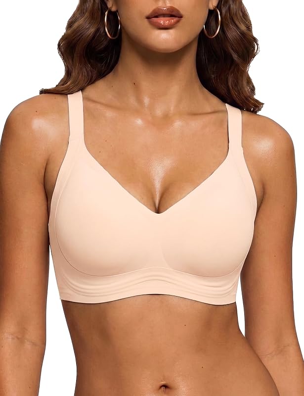Reggiseno Senza Ferretto Comfort Reggiseno Soft Reggiseno Donna Quotidiano Estate Albicocca L