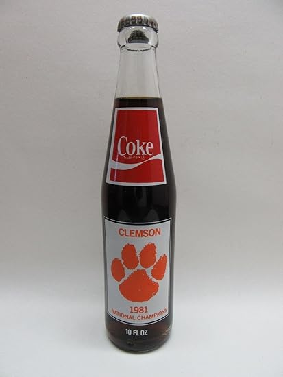 1981 Championship Clemson Coca Cola Coke Bottle