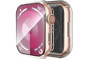 Smiling 2 Pack Case Compatible with Apple Watch SE 3 (2025)/ SE 2/ SE/Series 6/5/4 40mm with Tempered Glass Screen Protector, Hard PC Case Overall Protective Cover- Transparent