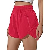 BMJL Women's Running Shorts Elastic High Waisted with Pockets, 2.5" Sporty Workout Quick Dry Athletic Shorts