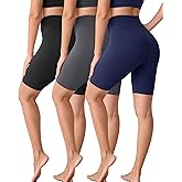 VALANDY Creamlush 3 Pack Biker Shorts for Women -8" High Waisted Soft Stretchy Spandex Athletic Yoga Shorts