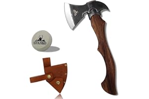 THKFWD Camping Axe and Hatchet - 14.7" Chopping Axe with Sheath, Forged Carving Axe Survival Hatchet for Chopping Camping Survival