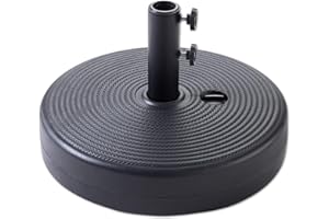 Helios&Hestia 60 lb Heavy Duty Round Umbrella Base, Plastic Water and Sand Fillable Outdoor Stand Weight for Patio Market Tab