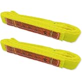 1-Ply Lifting Sling Straps 1&rdquo;x 4ft - 1650lbs Vertical Capacity Heavy Duty Flat Eye Lift Sling, for Rigging Moving Towing Hoisting -2Pack - Kodiak Straps