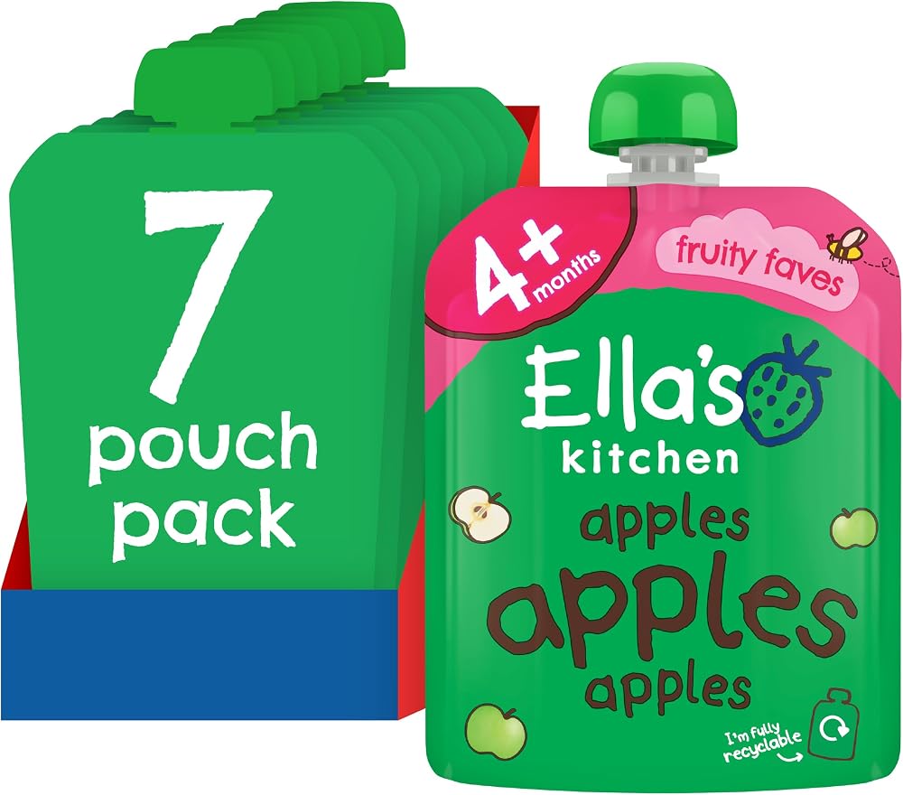 Ella's Kitchen Stage 1 First Taste Apples 70 g Pack of 7 4+ Months