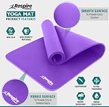 Respire Fitness Yoga Mat 185 x 57 cm Non-Slip Thick 0.8 cm Purple view 2