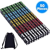 AUSTOR Lot De 100 Dés 16 Mm 6 Faces – 10 Couleurs Vives + Sac De Rangement Gratuit, Parfait Pour Jeux De Société, RPG, Farkle, Yahtzee
