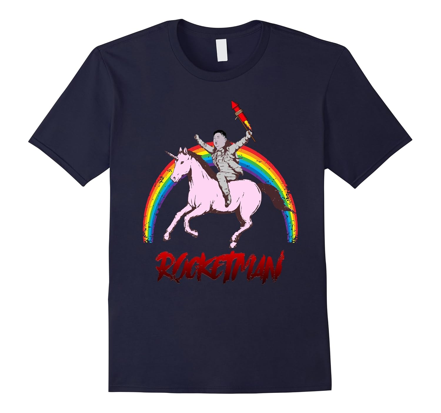 kim jong un rocketman unicorn t-shirt man women kids-ANZ