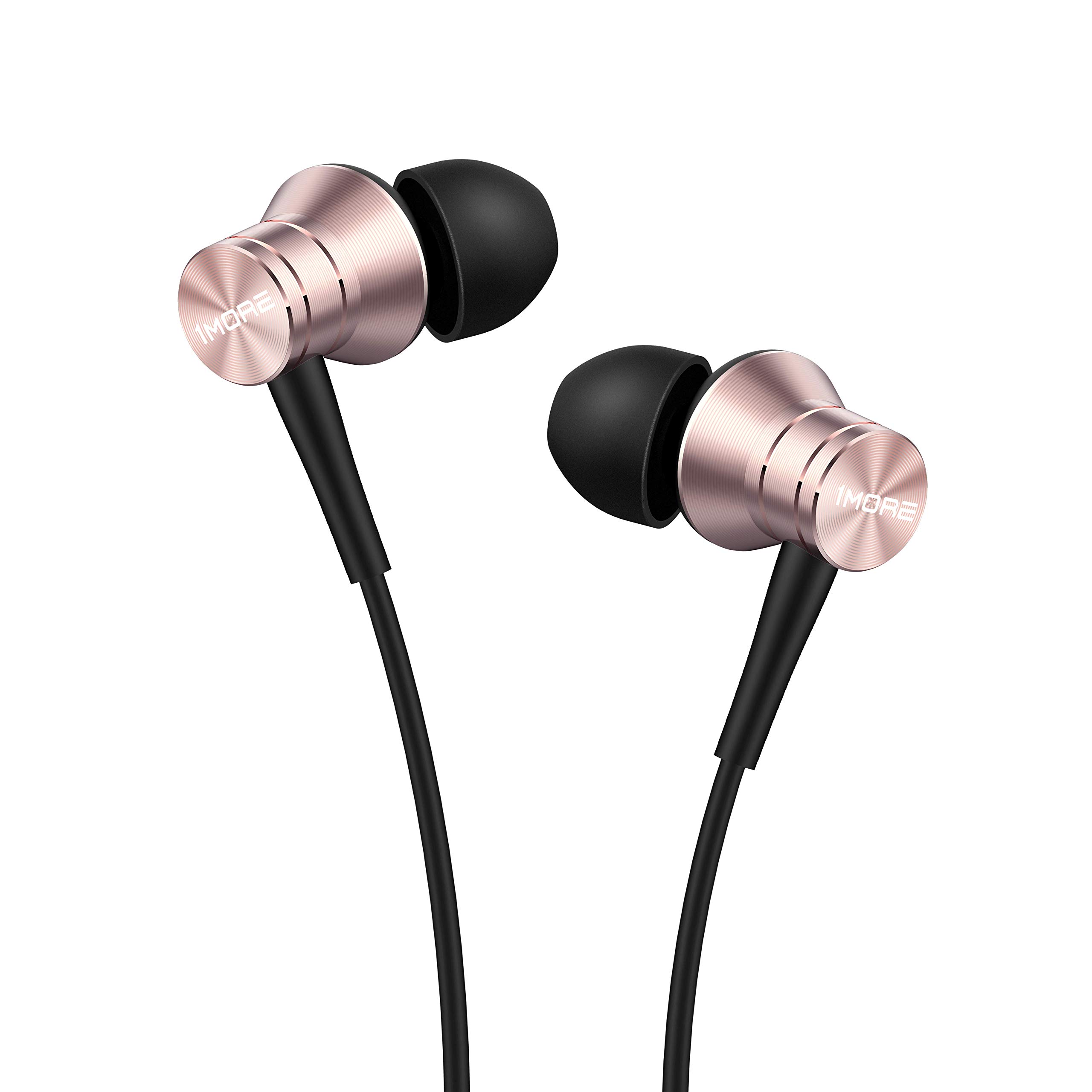 1MORE Piston Fit in-Ear Earphones Fashion Durable Headphones with 4 Color Options, Noise Isolation, Pure Sound, Phone Control with Mic for Smartphones/PC/Tablet - E1009 Pink Rose โ image 1
