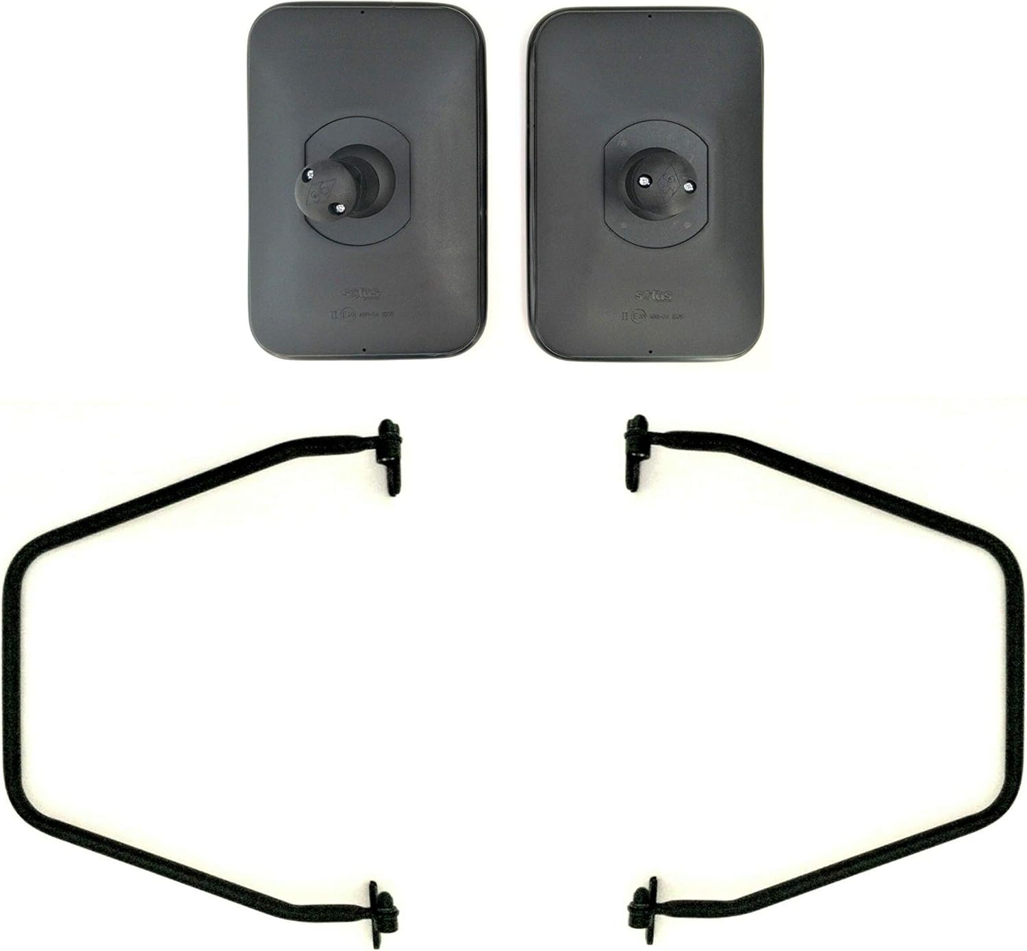 2x Universal Wing Mirror 300 x 200 mm Tractor Lorry Caravan Diameter 15