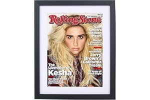 Mxtallup 8.5x11.25 Magazine Frame for the Wall,Displays Magazines Measuring 8 1/4 by 11-inches with White Mat (Measure Your Magazine)(Z851125W)