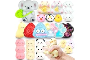 Sezua Squishy Fidget Stress Ball - 20 Pack Taba Squishies Sensory with Cat Paw, Fufu Squishy Bulk Kit, Stress Relief Set for 
