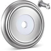 Dreyoo Metal Tub Spout Cover Ring with Foam Gasket, Brushed Nickel | 1.5" ID and 3.62" OD, Polished Brass Stainless Steel, Fit Most Standard Tub Spouts, Cover Gaps and Tiles, Home Bathroom