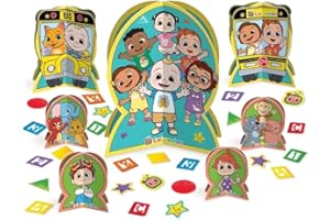 amscan Cocomelon Party Table Centerpiece Kit - 12.8" | Assorted Design | 1 Set of 27 Pcs.