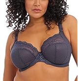 Elomi Women's Charley Stretch Plunge Bra: Stretch Lace & Mesh, Racerback Option. Low Plunge UK Sizes D-JJ, US Sizes D-N