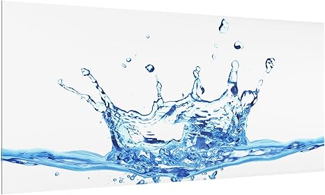 Bilderwelten Spritzschutz Glas Water Splash Ii Quer 1 2 Hxb 40cm X 80cm Amazon De Kuche Haushalt