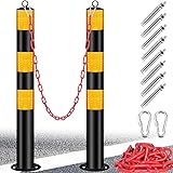 VNAKER Safety Bollard Post, Bollards Steel 37