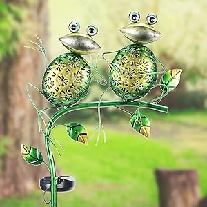 Outdoor Solar Stake Lights Frog Waterproof LED Metal Light Garden Decorative Lights for Walkway Pathway Lawn Patio