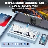 AULA F99 Mechanical Gaming Keyboard Bluetooth 5.0 2.4GHz USB-C Hot-Swappable view 3